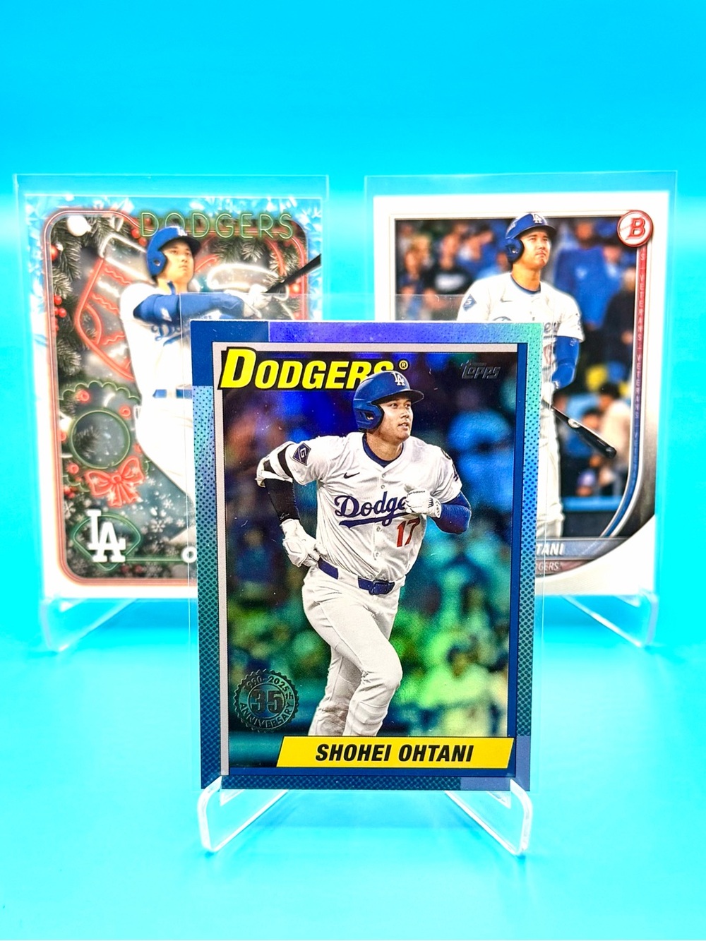 🔥Shohei Ohtani Lot! Topps 35th Anniversary Foil Refractor + Topps Holiday! 🤩